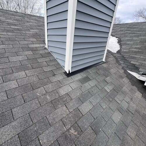 closeup of a chimney on a roof