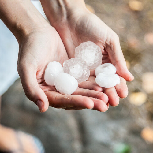 a handful of hail
